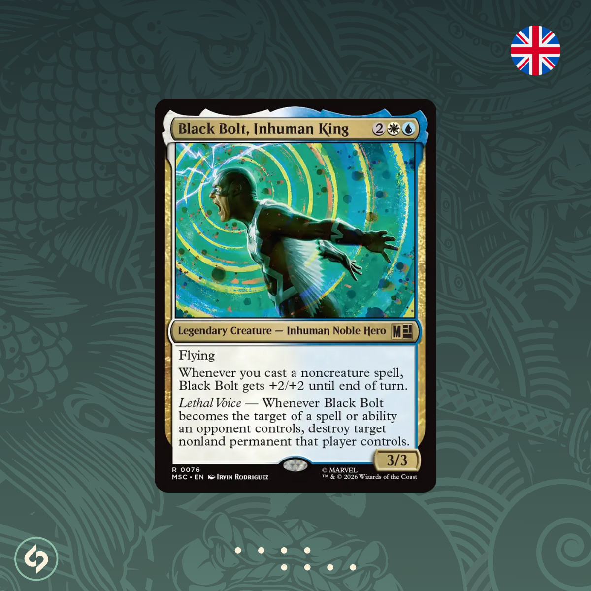 Black Bolt, Inhuman King - #0076 - MTG - Commander: Marvel Super Heroes - Englisch