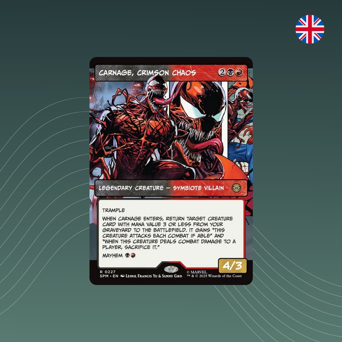 Carnage, Crimson Chaos #0227 Showcase | MTG Marvel