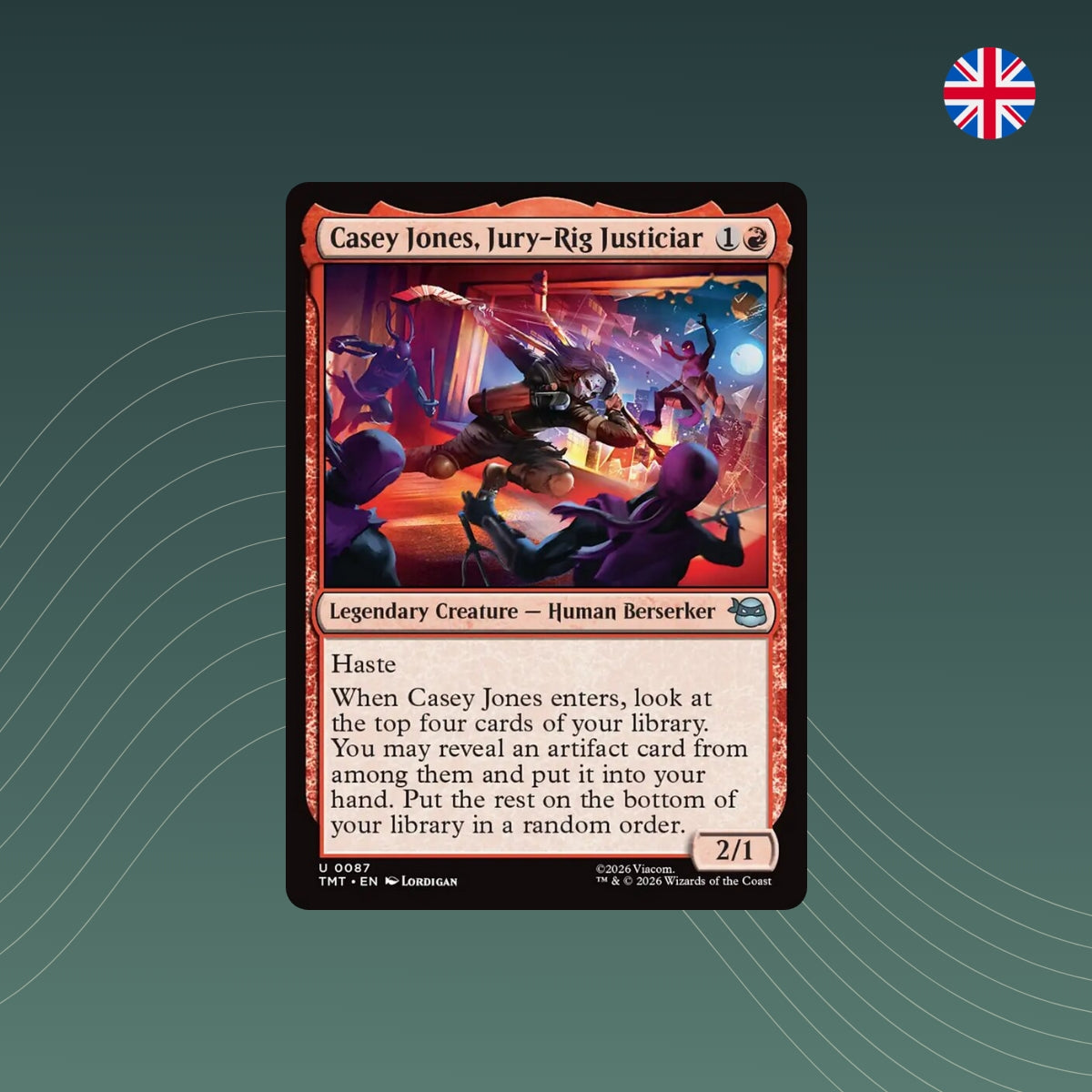 MTG - Casey Jones, Jury-Rig Justiciar - #0087 - Teenage Mutant Ninja Turtles - Englisch