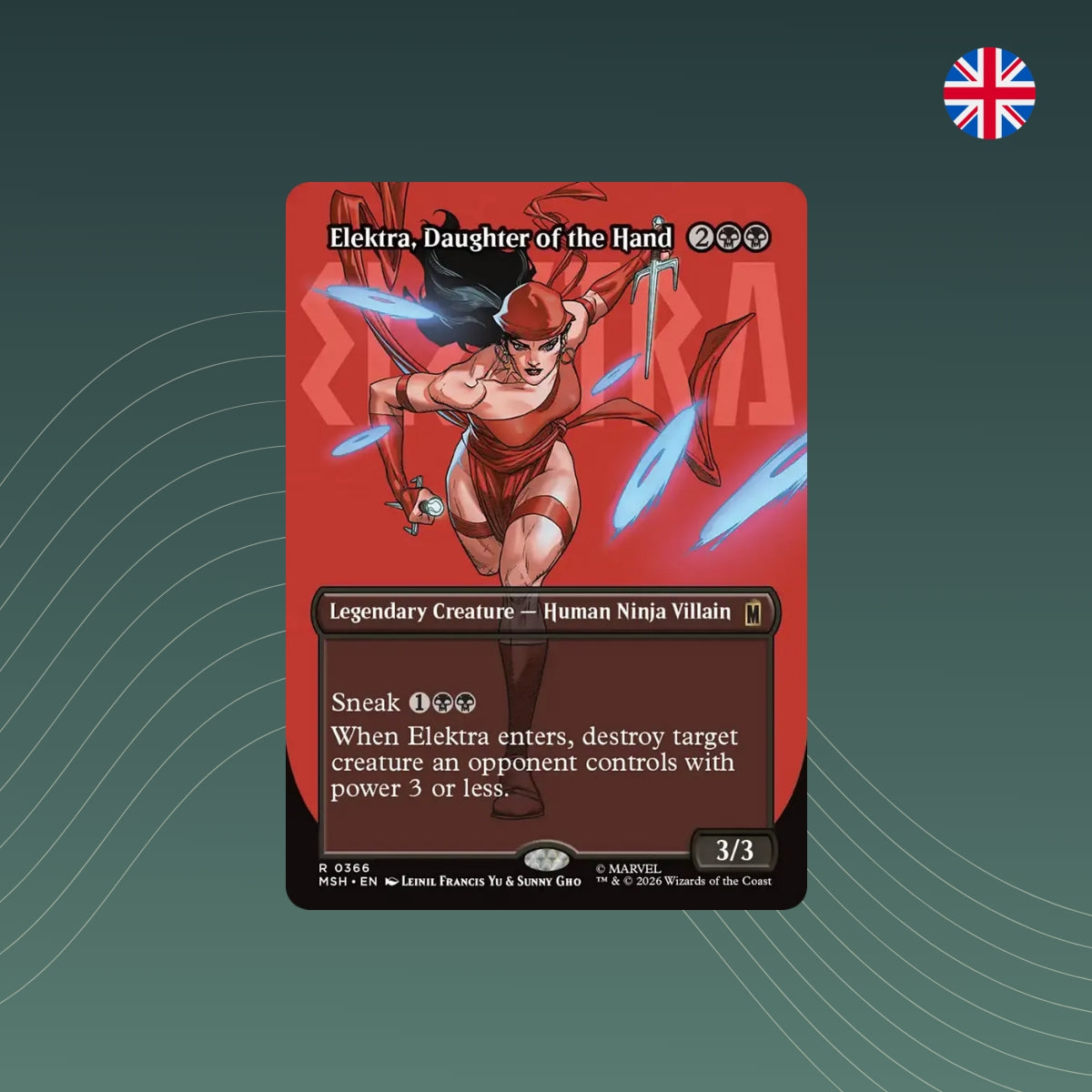 Elektra, Daughter of the Hand V.2 - #0366 - MTG - Marvel Super Heroes: Extras - Showcase - Englisch