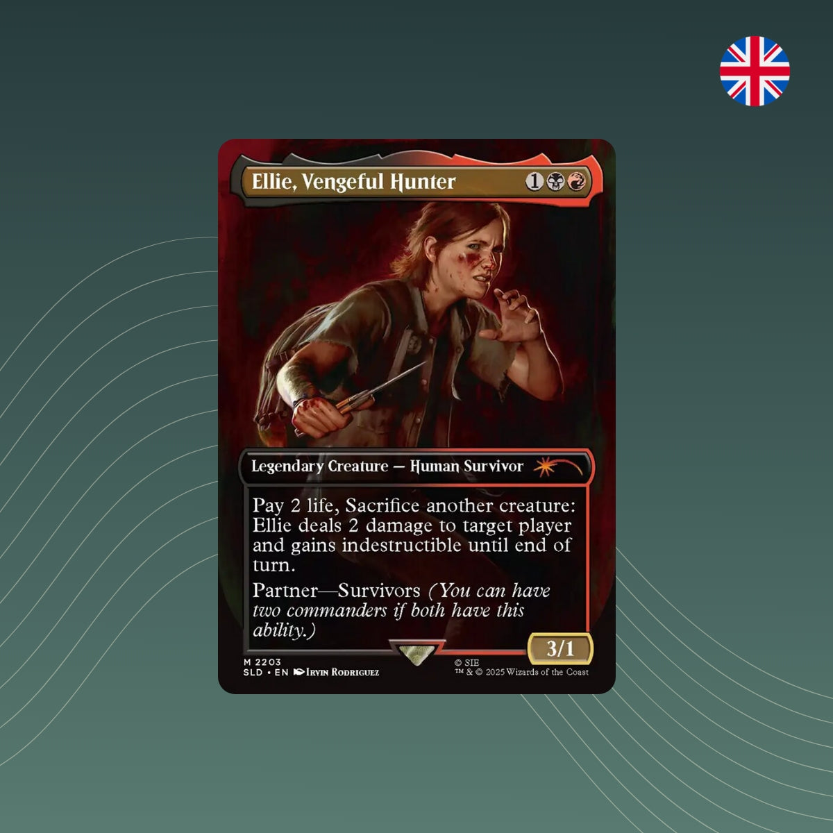 MTG - Ellie, Vengeful Hunter - Secret Lair x Last of Us - Englisch