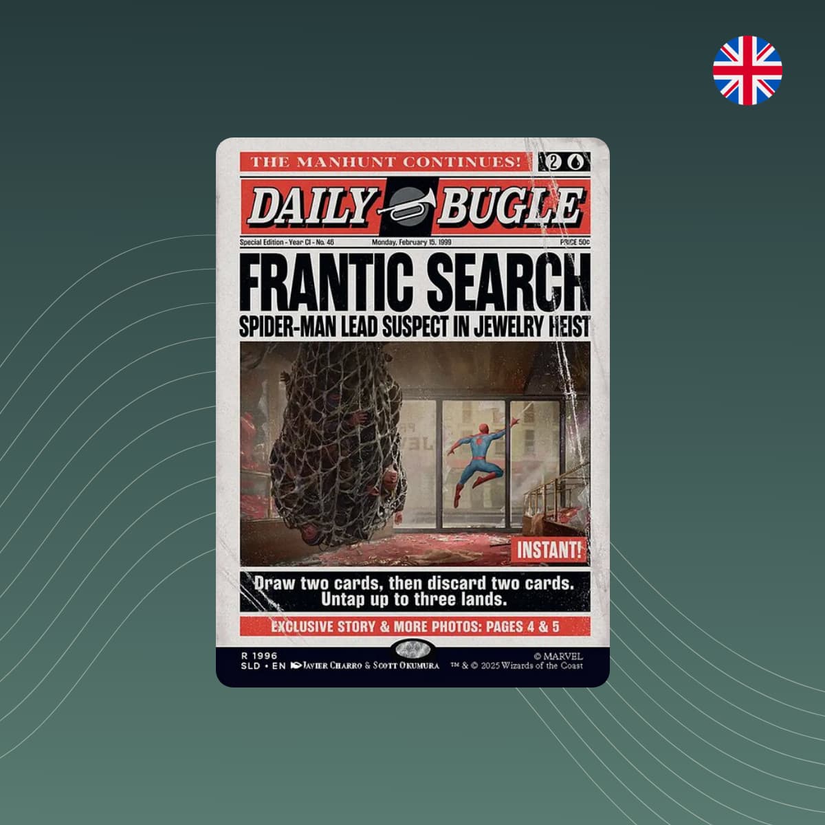 MTG - Frantic Search - Secret Lair x MARVEL Daily Bugle - Showcase - Englisch