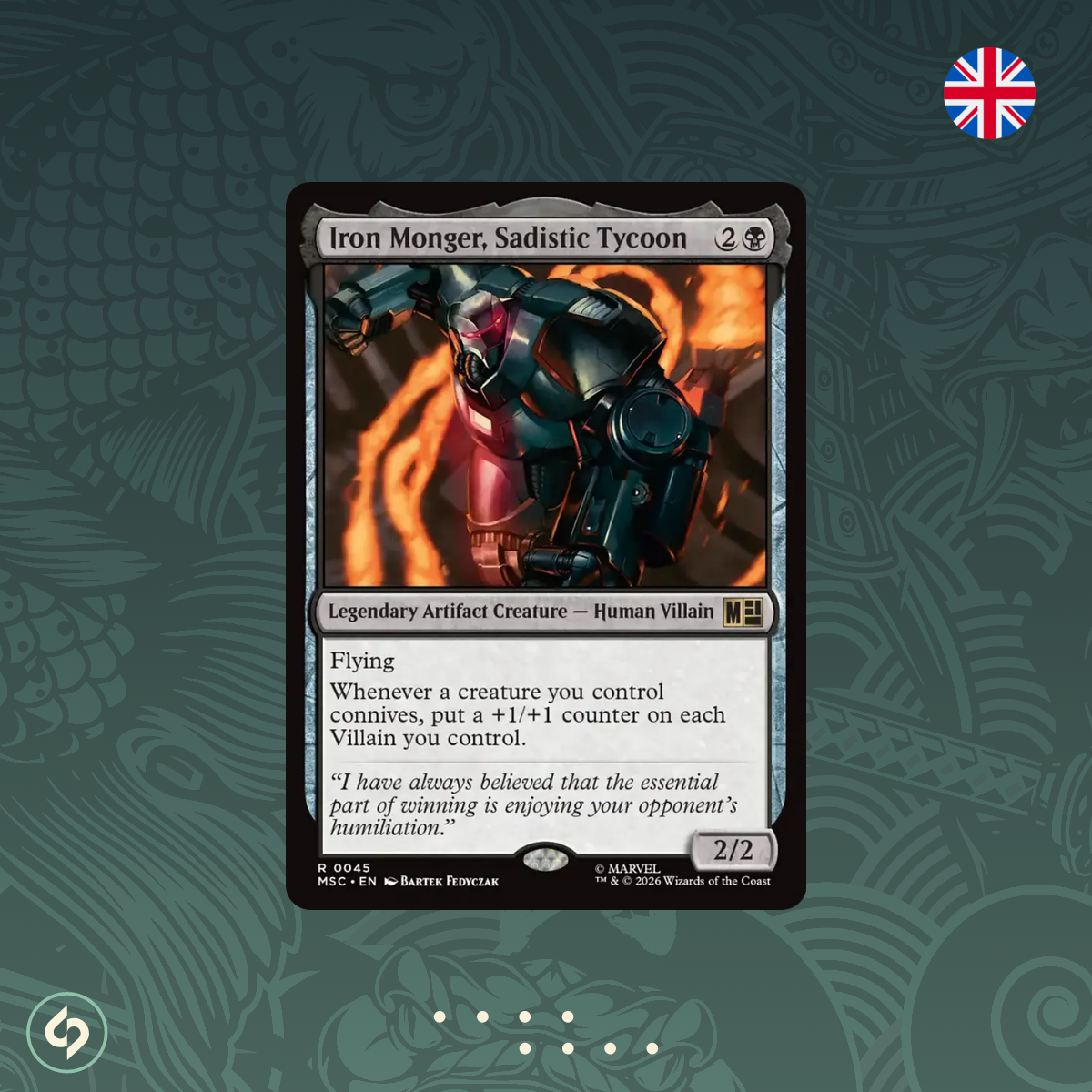 Iron Monger, Sadistic Tycoon - #0045 - MTG - Commander: Marvel Super Heroes - Englisch