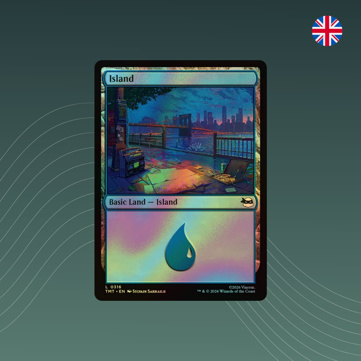 MTG - Island - #0316 - Teenage Mutant Ninja Turtles - Foil - Englisch