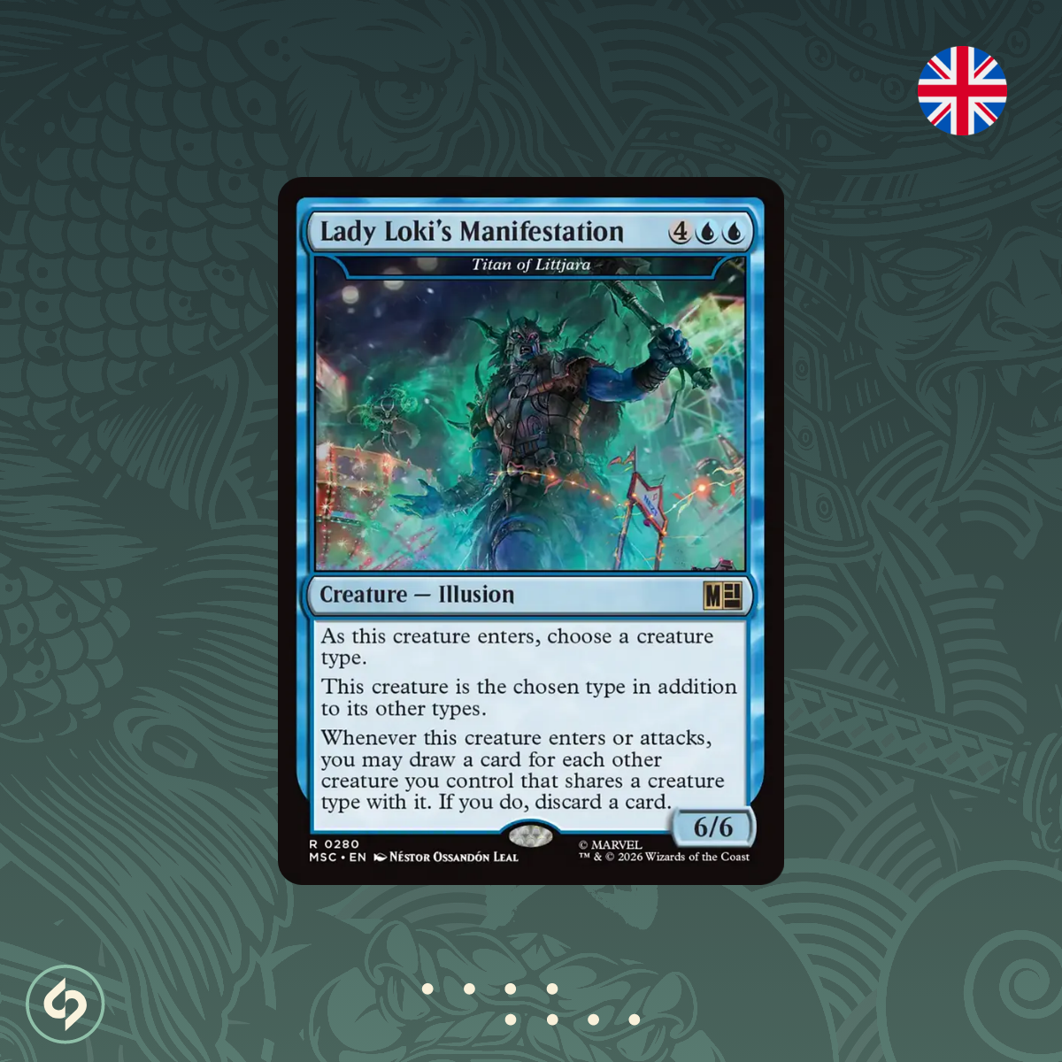 Lady Loki's Manifestation / Titan of Littjara - #0280 - MTG - Commander: Marvel Super Heroes - Englisch