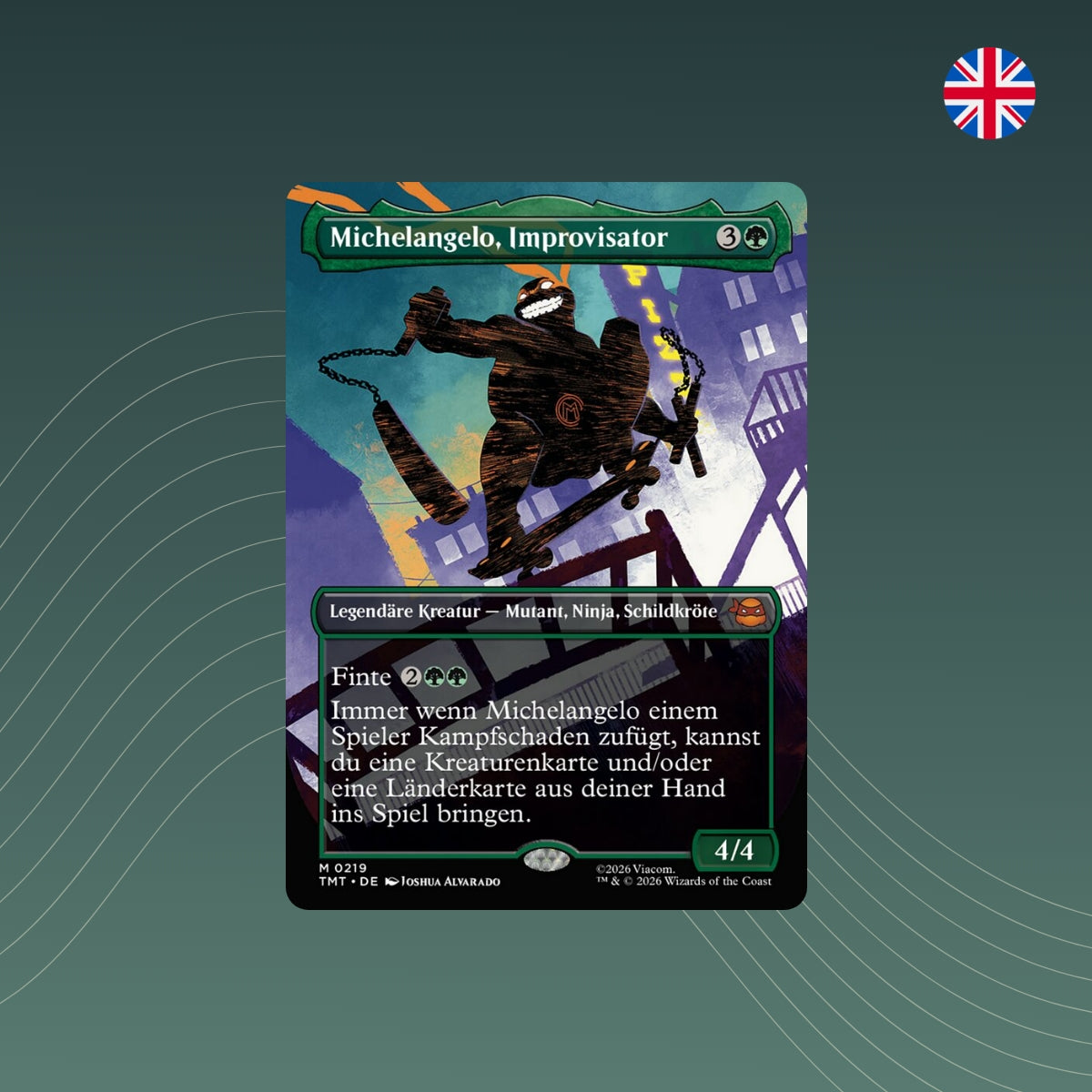 MTG - Michelangelo, Improvisator V.1 - #0219 - Teenage Mutant Ninja Turtles: Extras - Showcase - Englisch