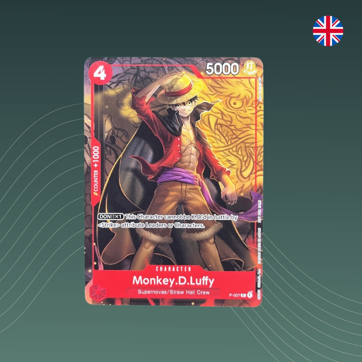 Monkey.D.Luffy (P-007) V.1 - Tournament Promo - One Piece TCG - Englisch