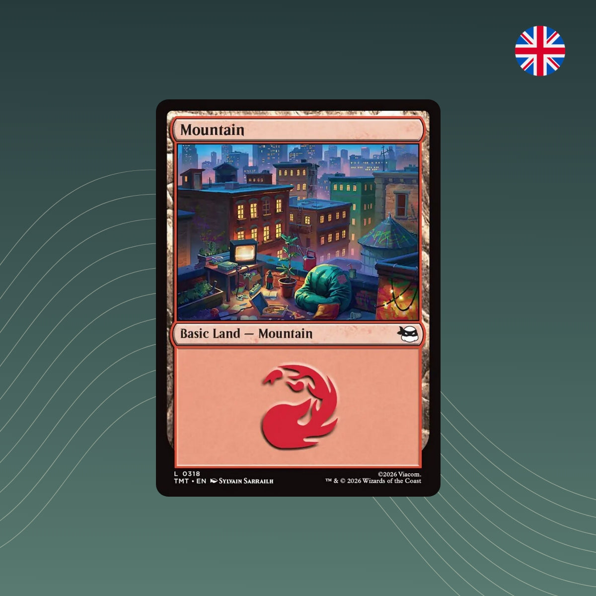 MTG - Mountain - #0318 - Teenage Mutant Ninja Turtles - Englisch