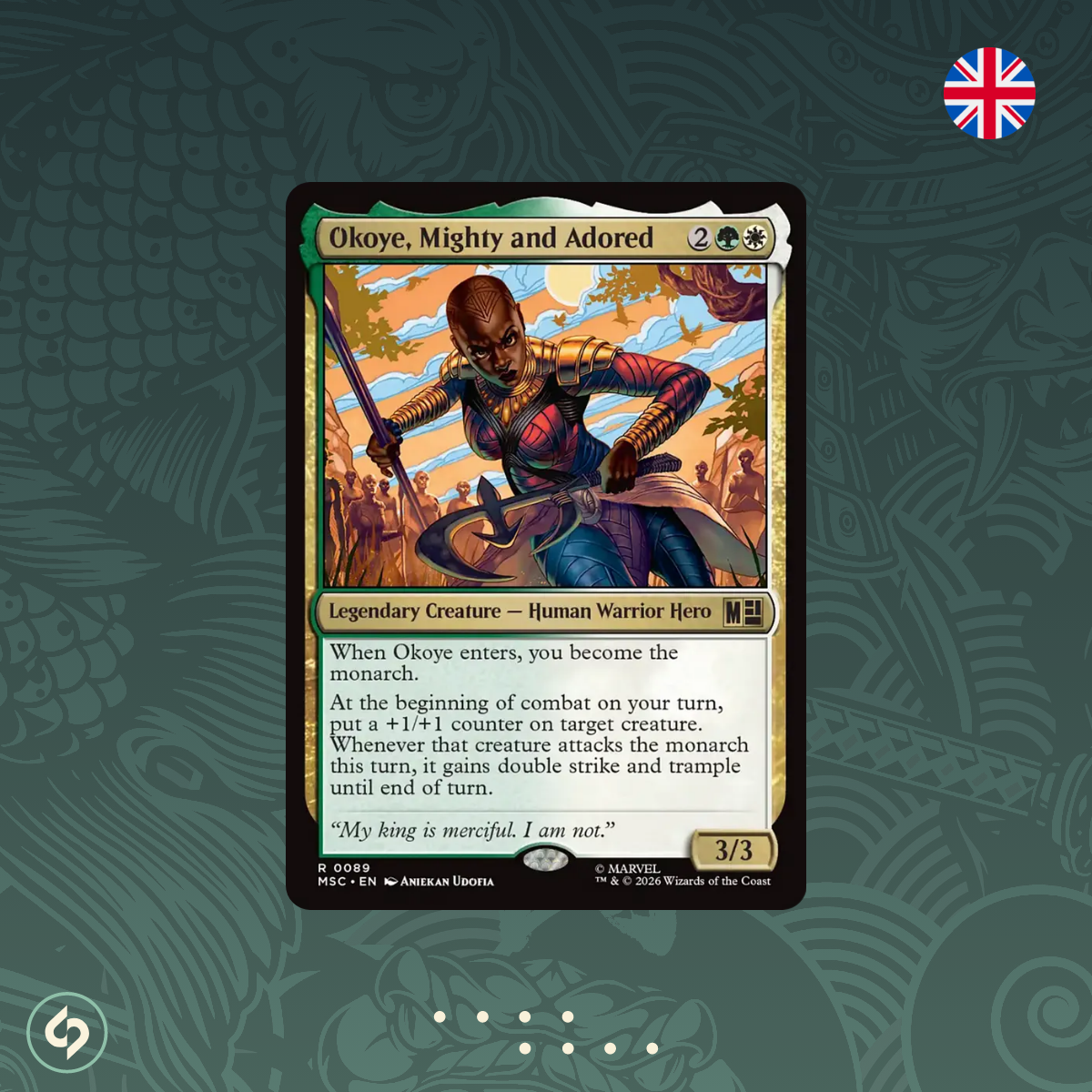 Okoye, Mighty and Adored - #0089 - MTG - Commander: Marvel Super Heroes - Englisch