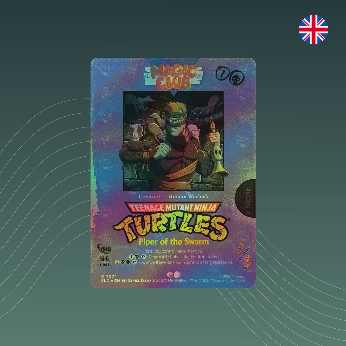 MTG - Piper of the Swarm - #7074 - Secret Lair x Turtles - Englisch