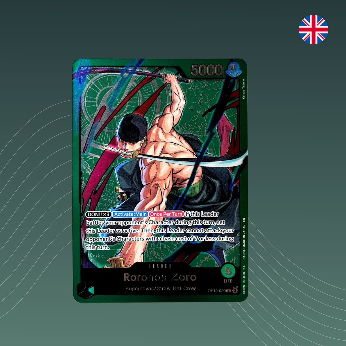 Roronoa Zoro (OP12-020) - Learn Together Deck Set 01 - Leader - One Piece TCG - Englisch