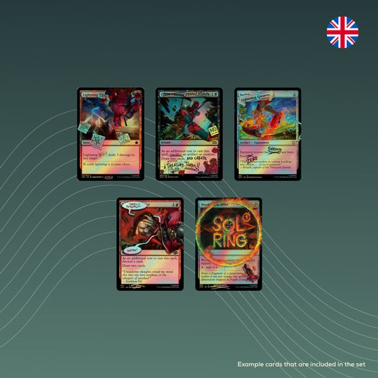 Magic: The Gathering Secret Lair Drop Series: Secret Lair x Marvel’s Deadpool: I Fixed It (You’re Welcome) - Traditional-Foil Edition - example cards