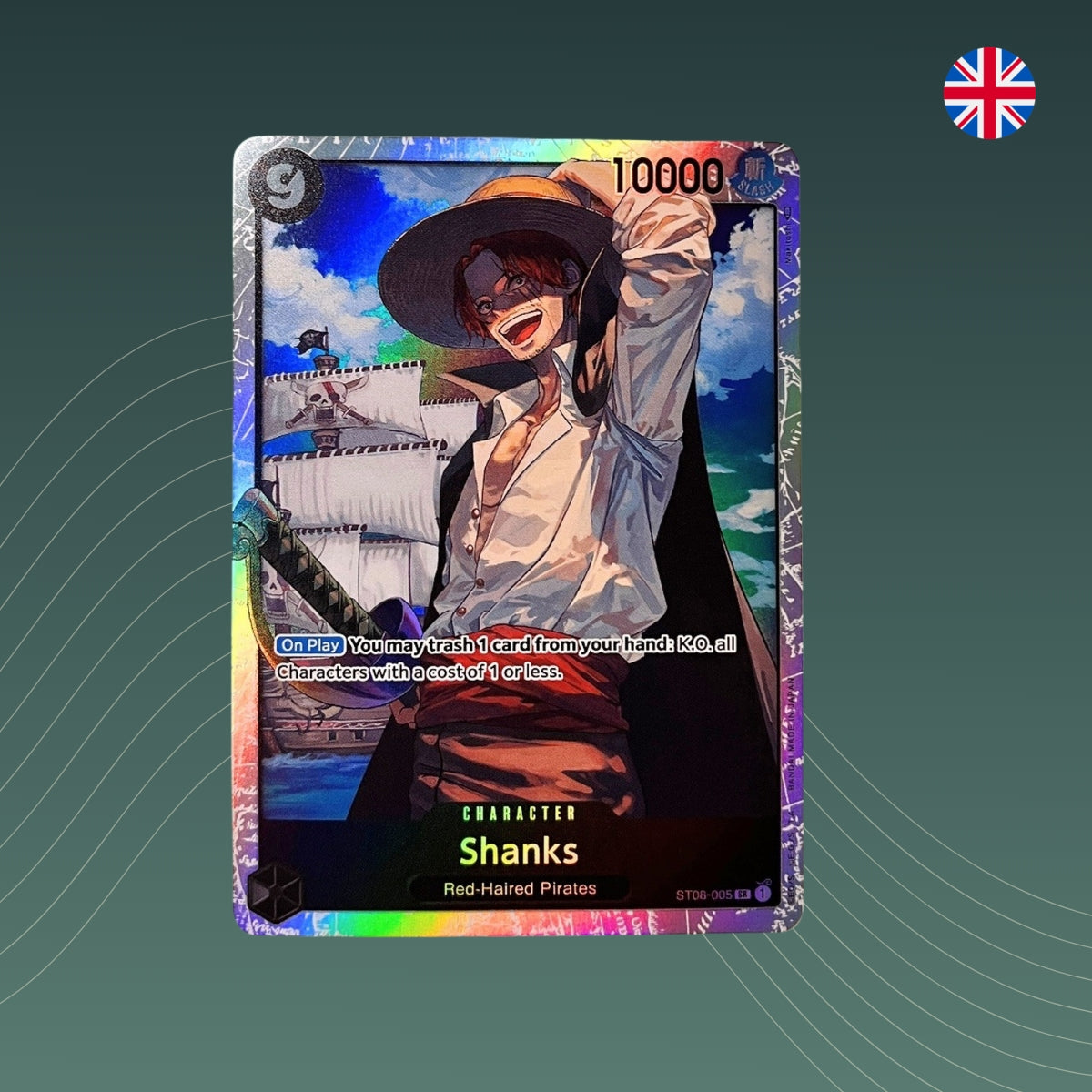 Shanks (ST08-005) - SR - Super Rare - Starter Deck: Monkey.D.Luffy - One Piece TCG - Englisch