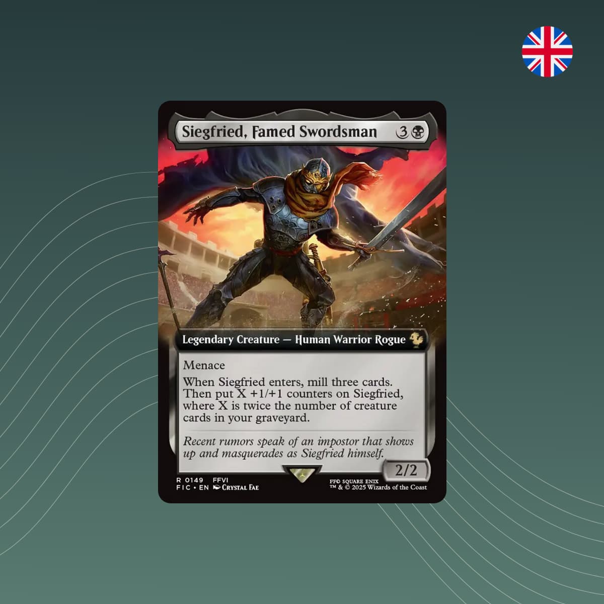 MTG - Siegfried, Famed Swordsman - Final Fantasy - Extended Art - Englisch