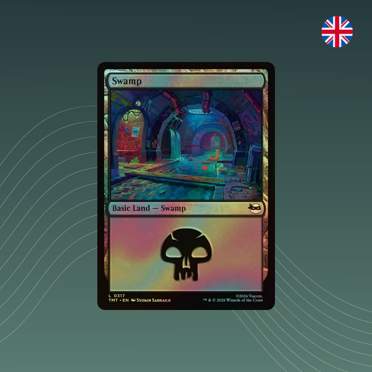 MTG - Swamp - #0317 - Teenage Mutant Ninja Turtles - Foil - Englisch