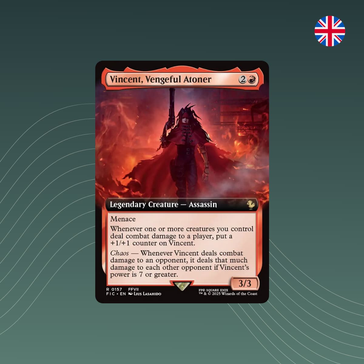 MTG - Vincent, Vengeful Atoner - Final Fantasy - Extended Art - Englisch