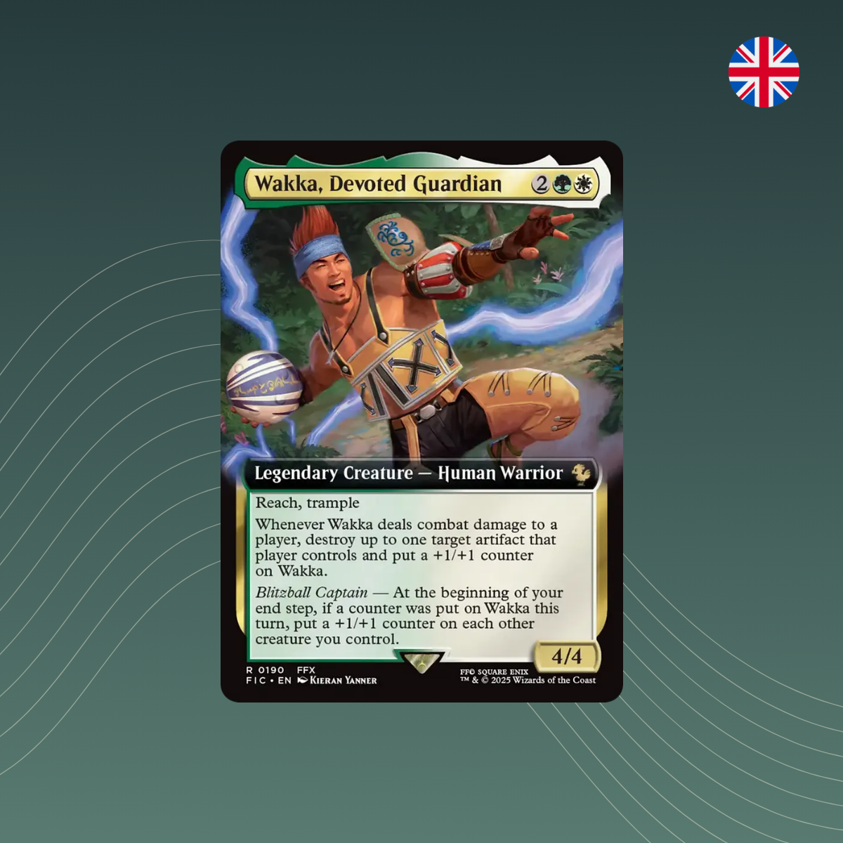 MTG - Wakka, Devoted Guardian - #0190 - Commander: Final Fantasy: Extras - Extended Art - Englisch