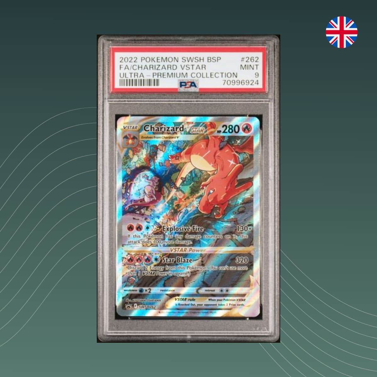 Charizard VSTAR Ultra Premium Collection Promo Pokémon 2022 PSA 9 MINT Englisch - spectraltrading