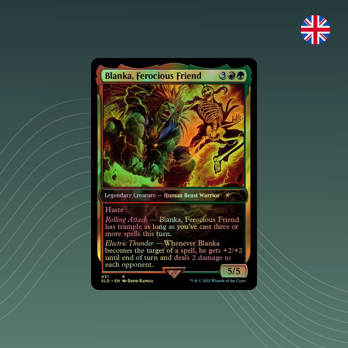 blanka mtg card Blanka, Ferocious Friend | Secret Lair