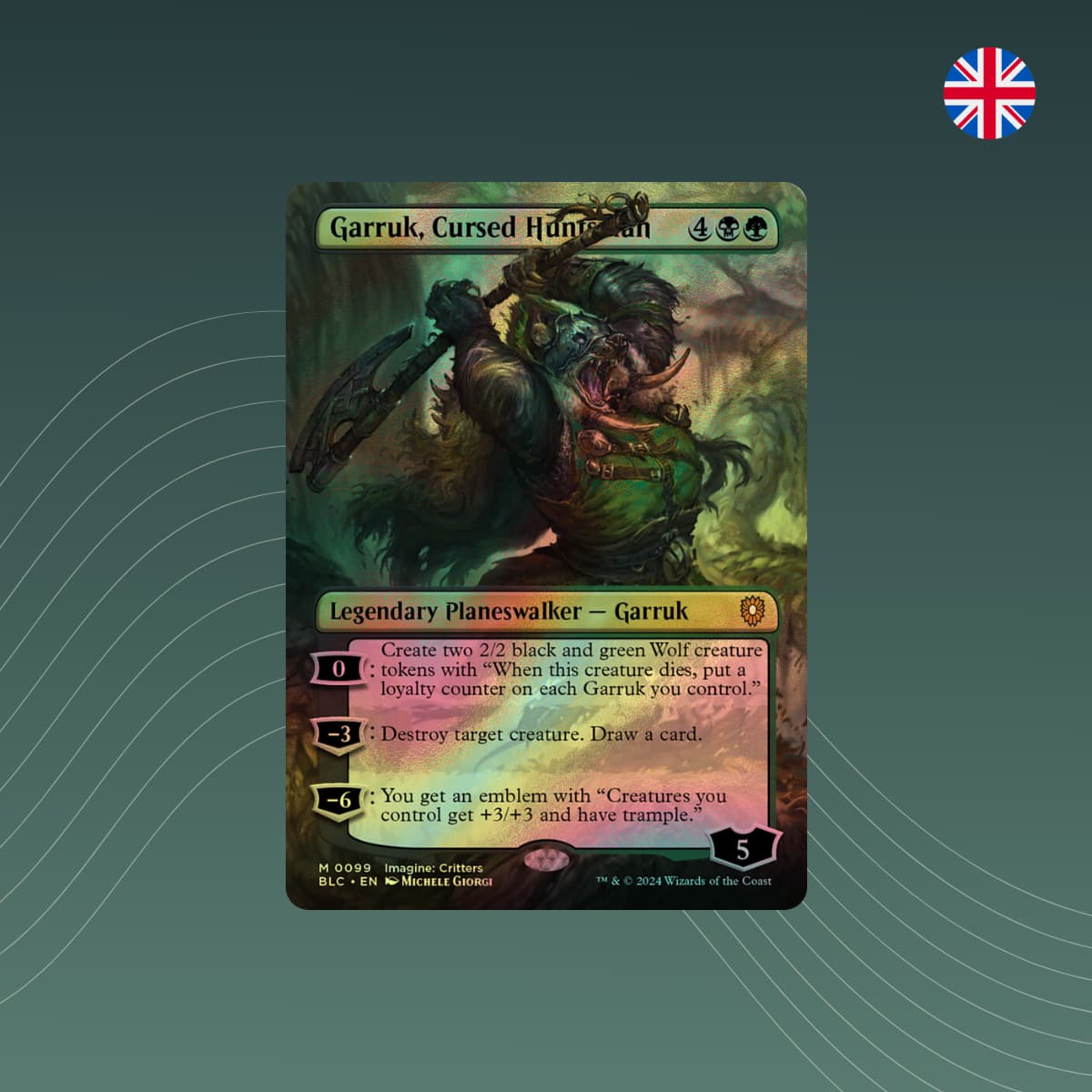 MTG - Garruk, Cursed Huntsman - Bloomburrow - Showcase - Foil - Englisch - spectraltrading