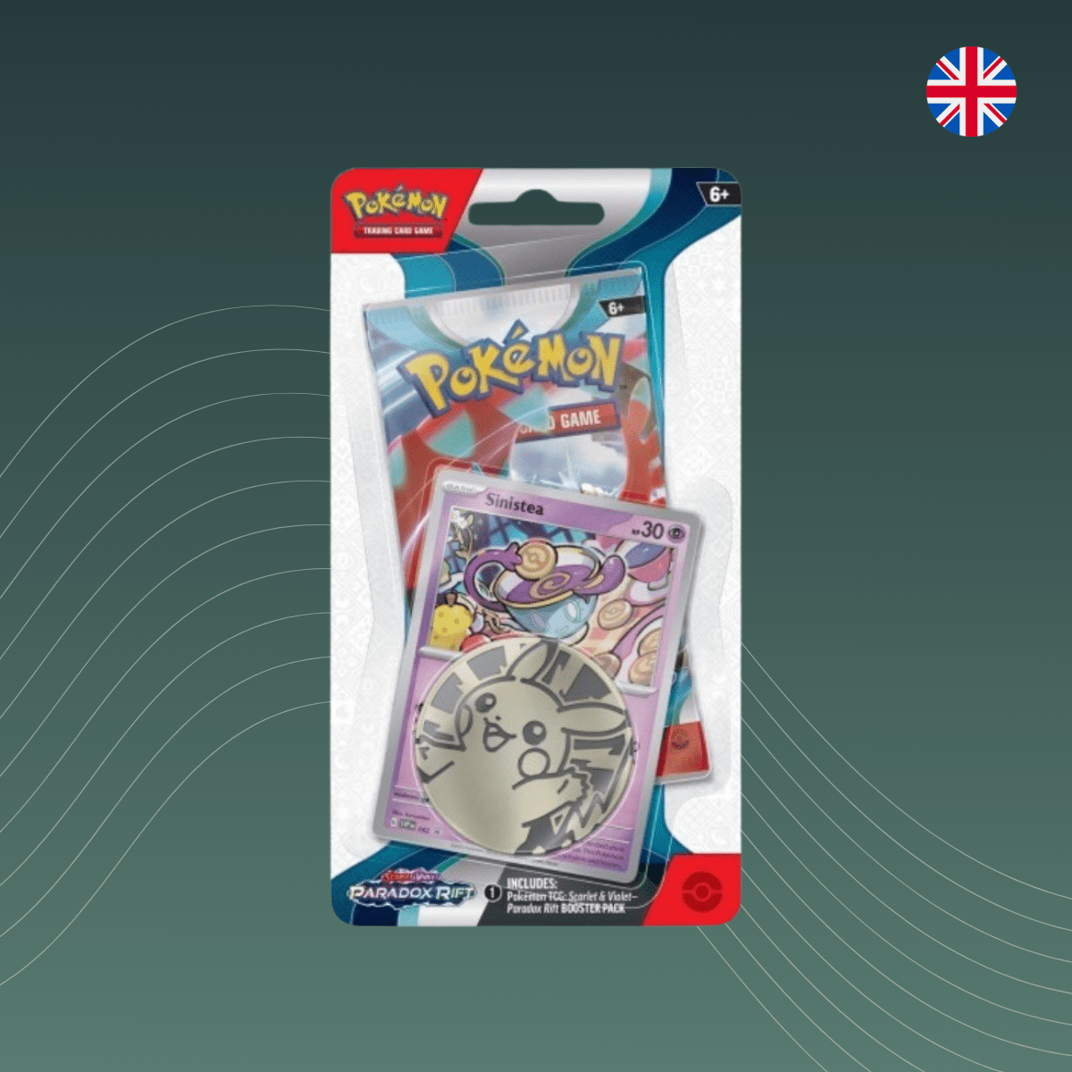 Pokémon Paradox Rift Sinistea 1 Pack Blister (Zufälliges Artwork) Englisch - spectraltrading