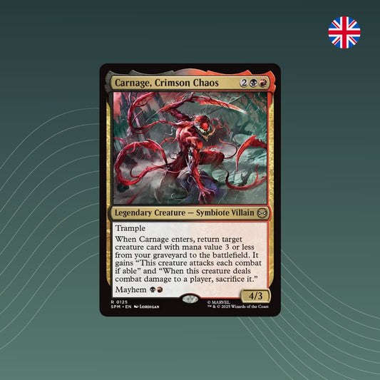 Carnage Crimson Chaos MTG Marvel Spider-Man normal Englisch near mint Sammelkarte Trading Card