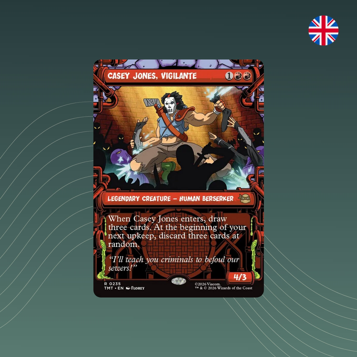 MTG - Casey Jones, Vigilant V.1 - #0235 - Teenage Mutant Ninja Turtles - Showcase - Englisch