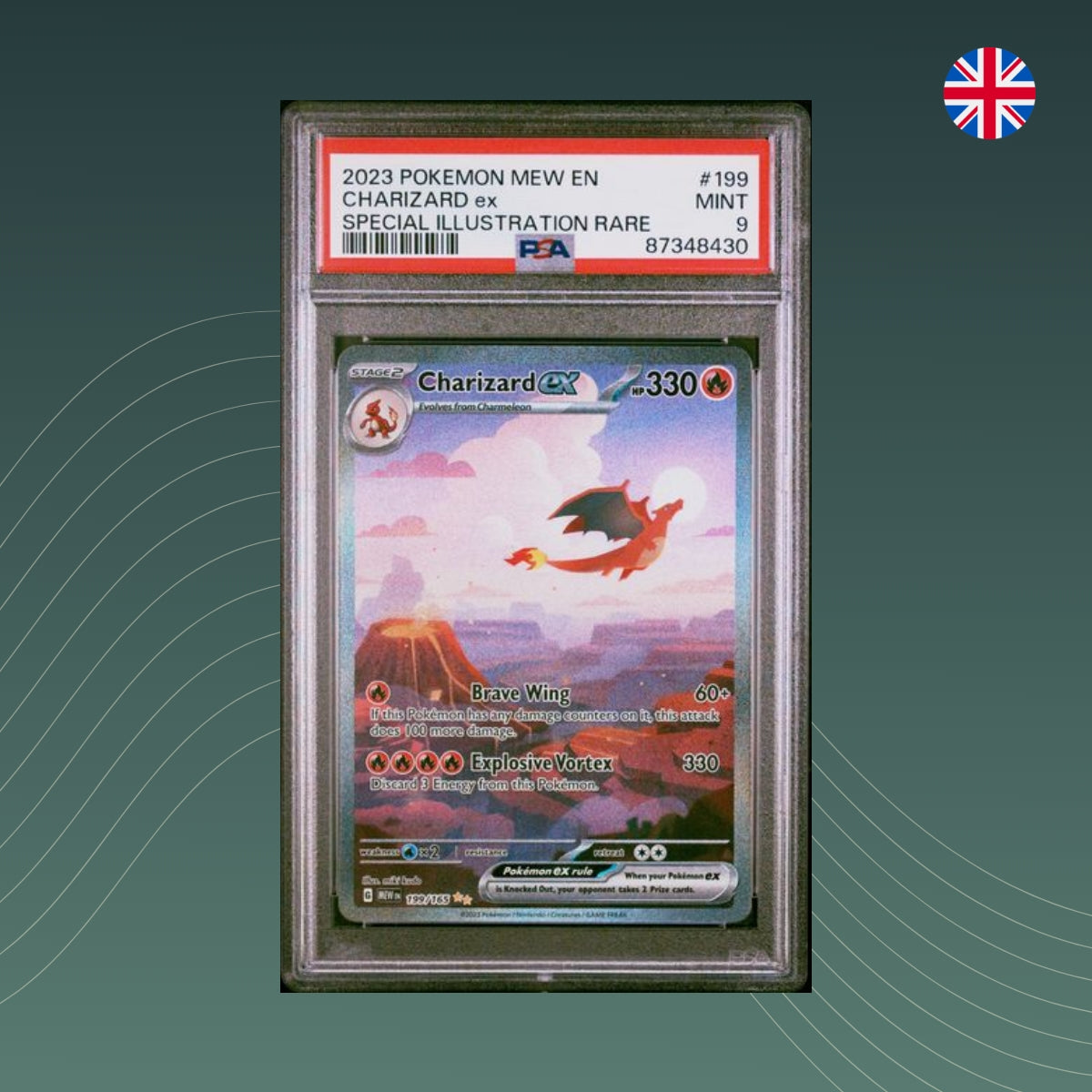 Charizard ex (MEW 199)_spectraltrading_PSA9_Pokemon_2023_151_EN_front
