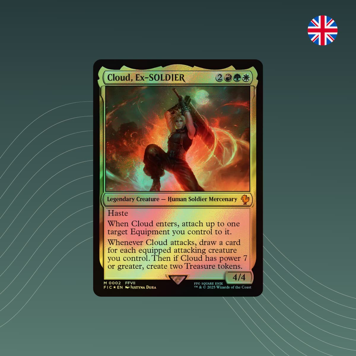 MTG - Cloud, Ex-SOLDIER - Final Fantasy - Foil - Englisch