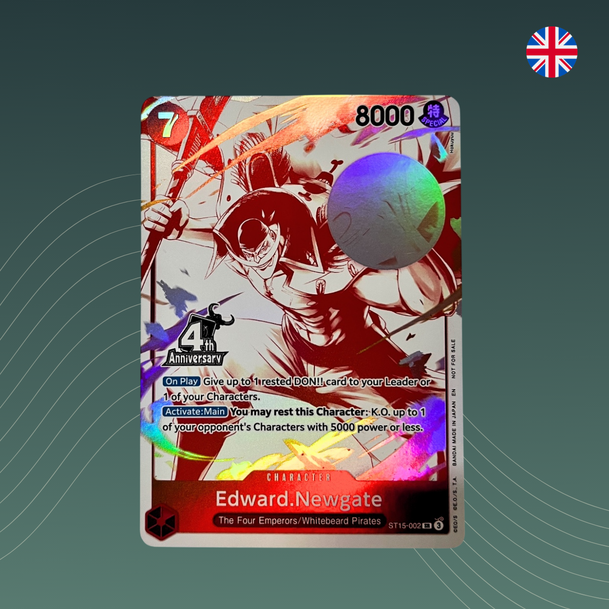 Edward.Newgate (ST15-002) V.1 - 4th Anniversary Promo - One Piece TCG - Englisch
