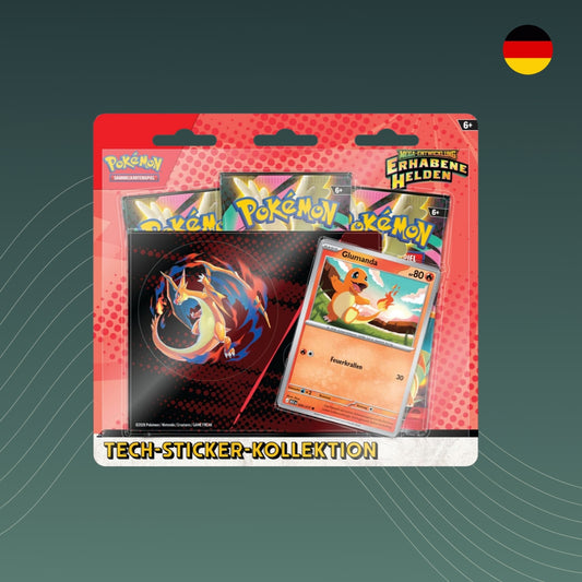 Pokémon - Erhabene Helden - Glumanda Tech Sticker Kollektion - Deutsch