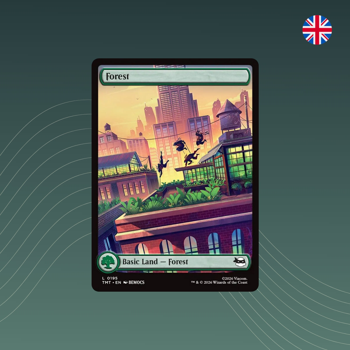 MTG - Forest - #0195 - Teenage Mutant Ninja Turtles - Showcase - Englisch