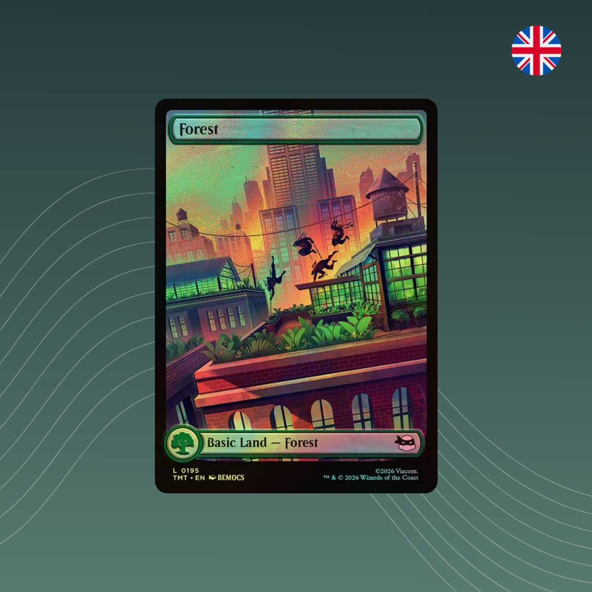MTG - Forest - #0195 - Teenage Mutant Ninja Turtles - Showcase - Foil - Englisch