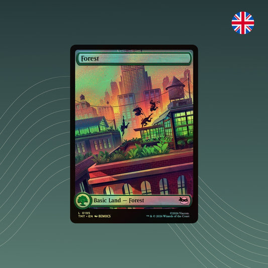 MTG - Forest - #0195 - Teenage Mutant Ninja Turtles - Showcase - Foil - Englisch