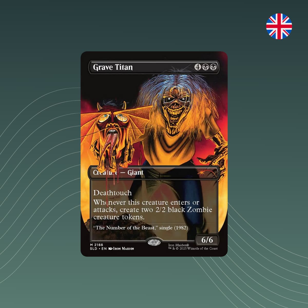 MTG - Grave Titan - Secret Lair x Iron Maiden Album Art - Showcase - Englisch