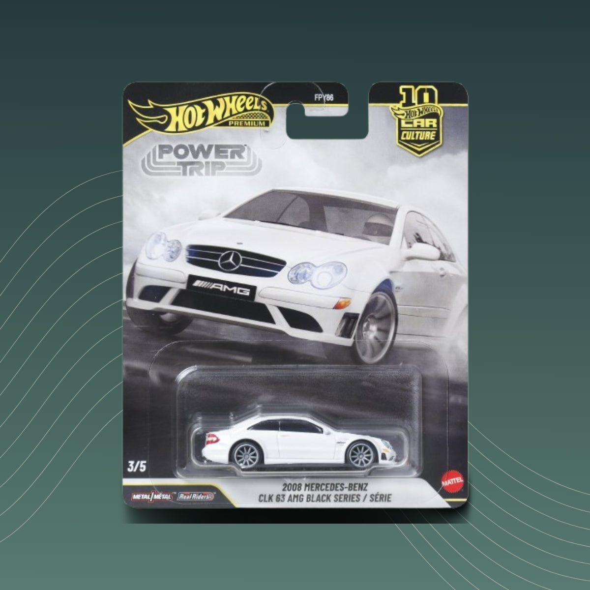 Hot Wheels - Premium - Car Culture 2026 - Power Trip -2008 Mercedes-Benz CLK 63 AMG Black Series - 3/5