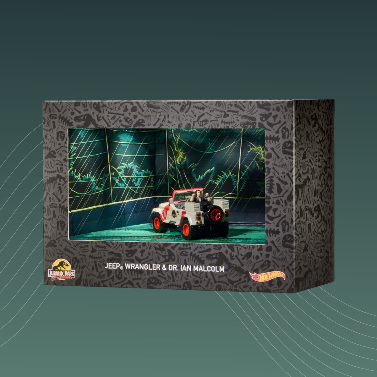 Hot Wheels Jurassic Park Jeep Wrangler & Dr. Ian Malcolm