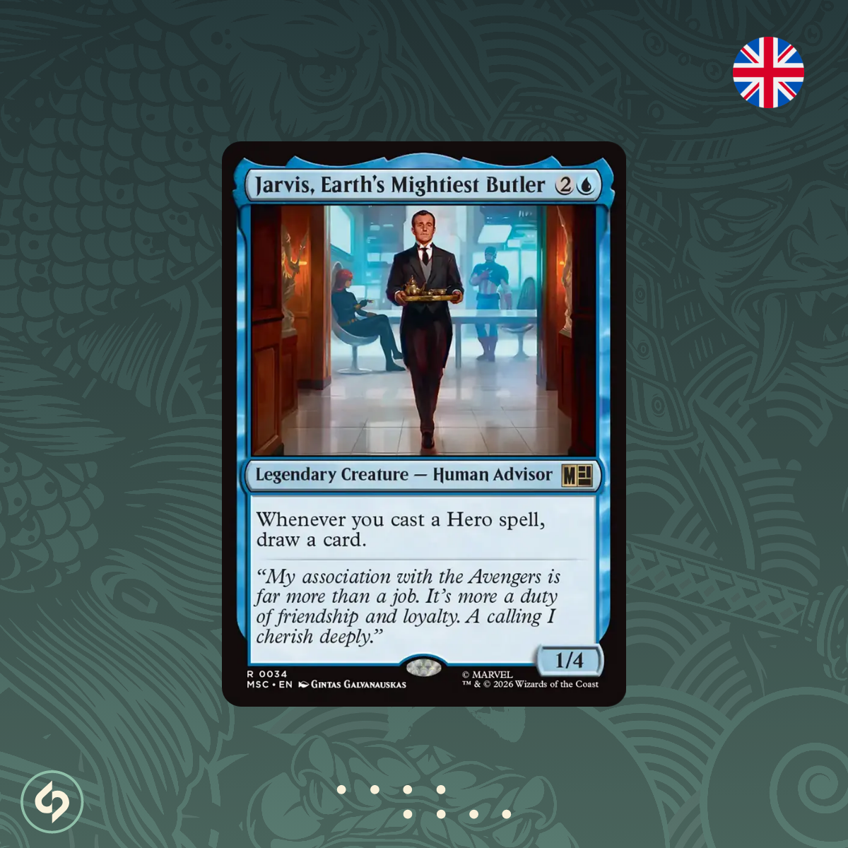 Jarvis, Earth's Mightiest Butler - #0034 - MTG - Commander: Marvel Super Heroes - Englisch