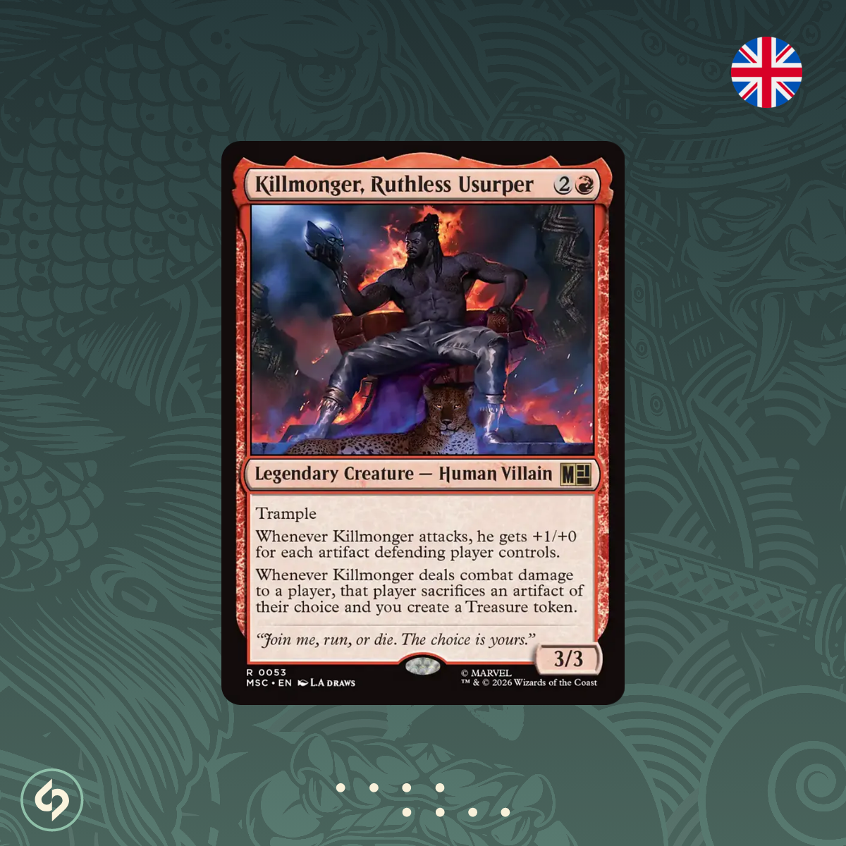 Killmonger, Ruthless Usurper - #0053 - MTG - Commander: Marvel Super Heroes - Englisch
