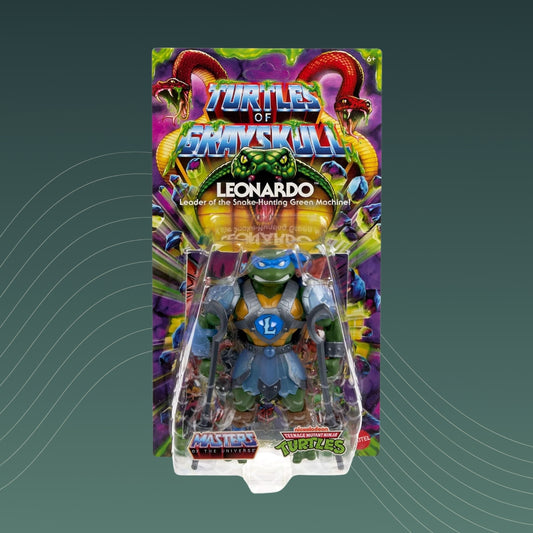 MOTU x TMNT Turtles of Grayskull - Actionfigur Leonardo 14 cm - Mattel - New