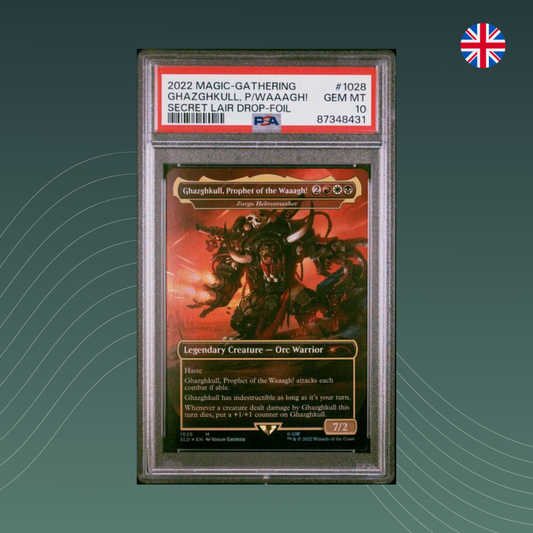 MTG Ghazghkull, Prophet of the Waaagh! PSA 10 GEM MINT Secret Lair 2022-EN-front