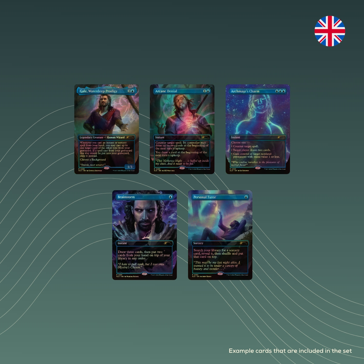 Magic: The Gathering Secret Lair Drop Series: Secret Lair x Dungeons & Dragons: Gale's Ambition - Traditional Foil Edition example cards