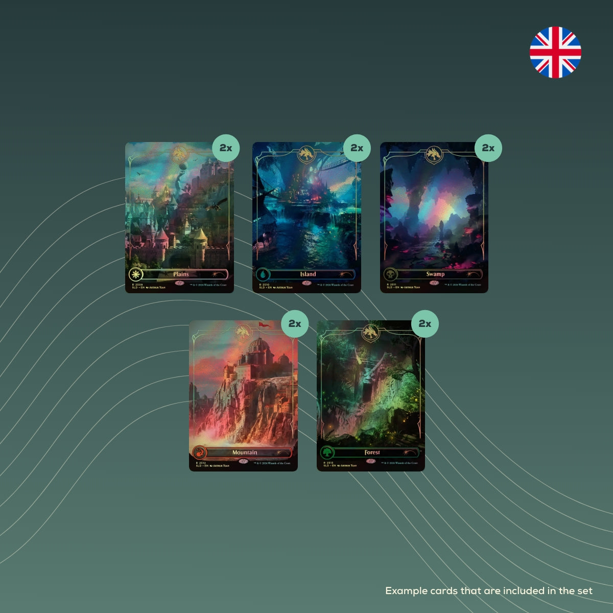 Magic: The Gathering Secret Lair Drop Series: Secret Lair x Dungeons & Dragons: Lands of the Forgotten Realms - Traditional Foil Edition example cards