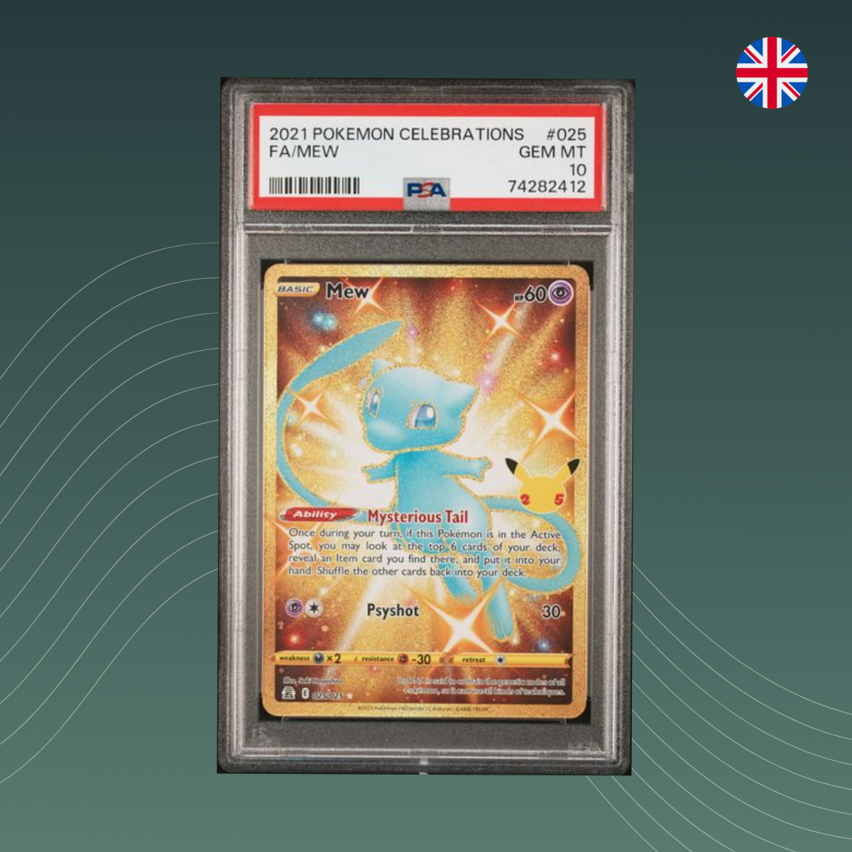 Mew (CEL 025) - Celebrations - Pokémon 2021 - PSA 10 GEM MINT - Englisch