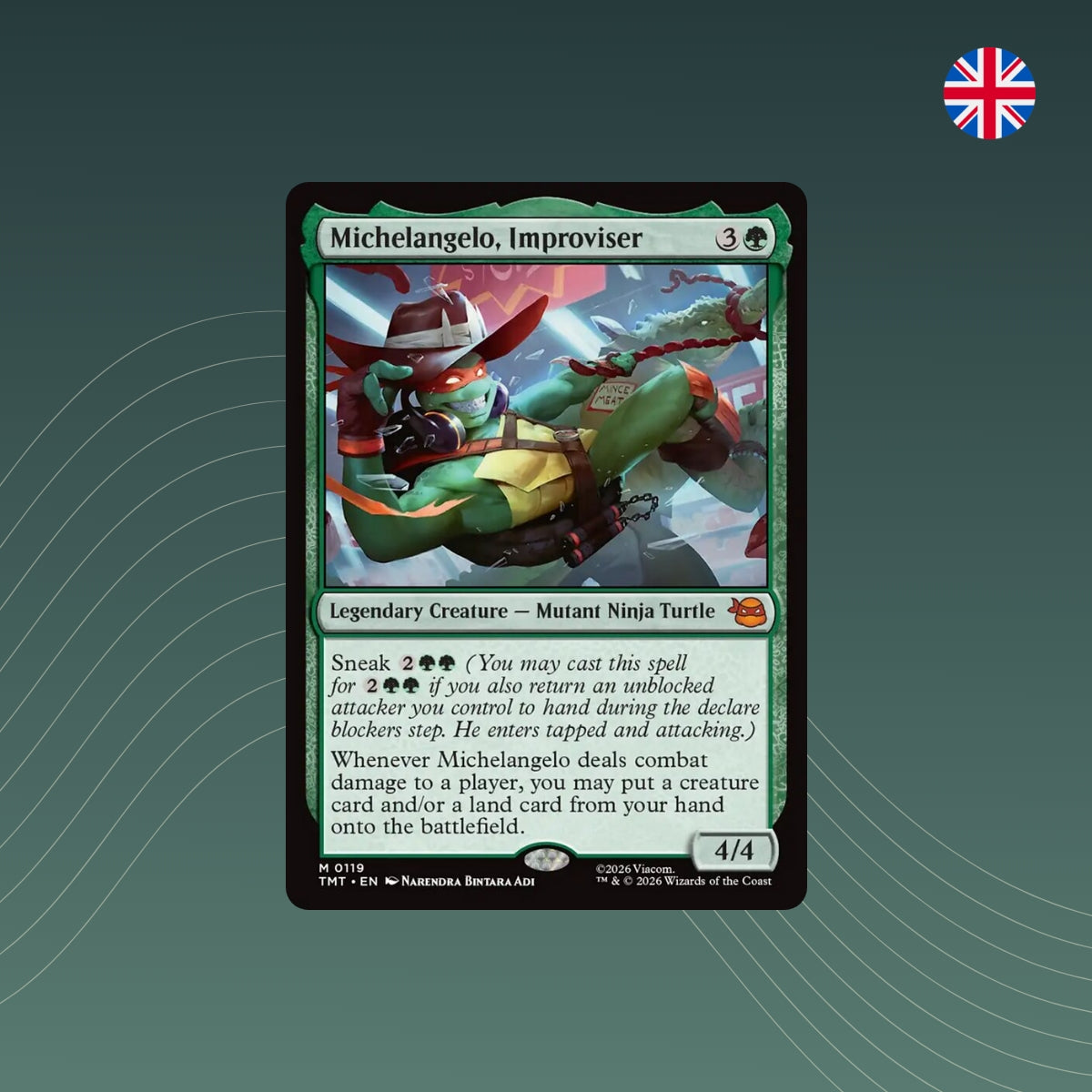 MTG -  Michelangelo, Improviser - #0119 - Teenage Mutant Ninja Turtles - Englisch