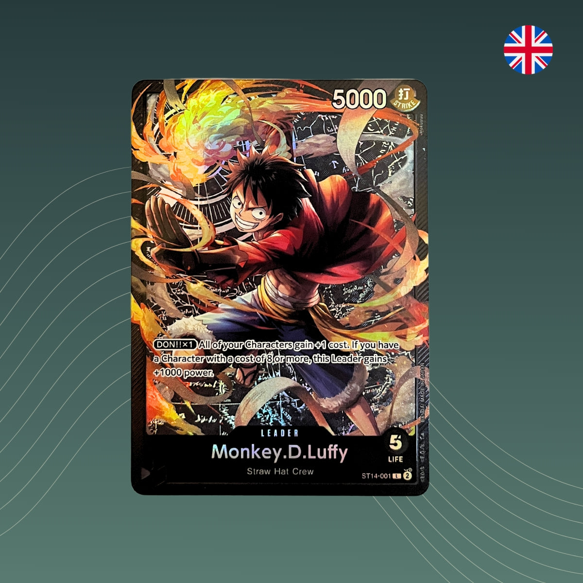 Monkey.D.Luffy (ST14-001) - Starter Deck: 3D2Y - Leader - One Piece TCG - Englisch