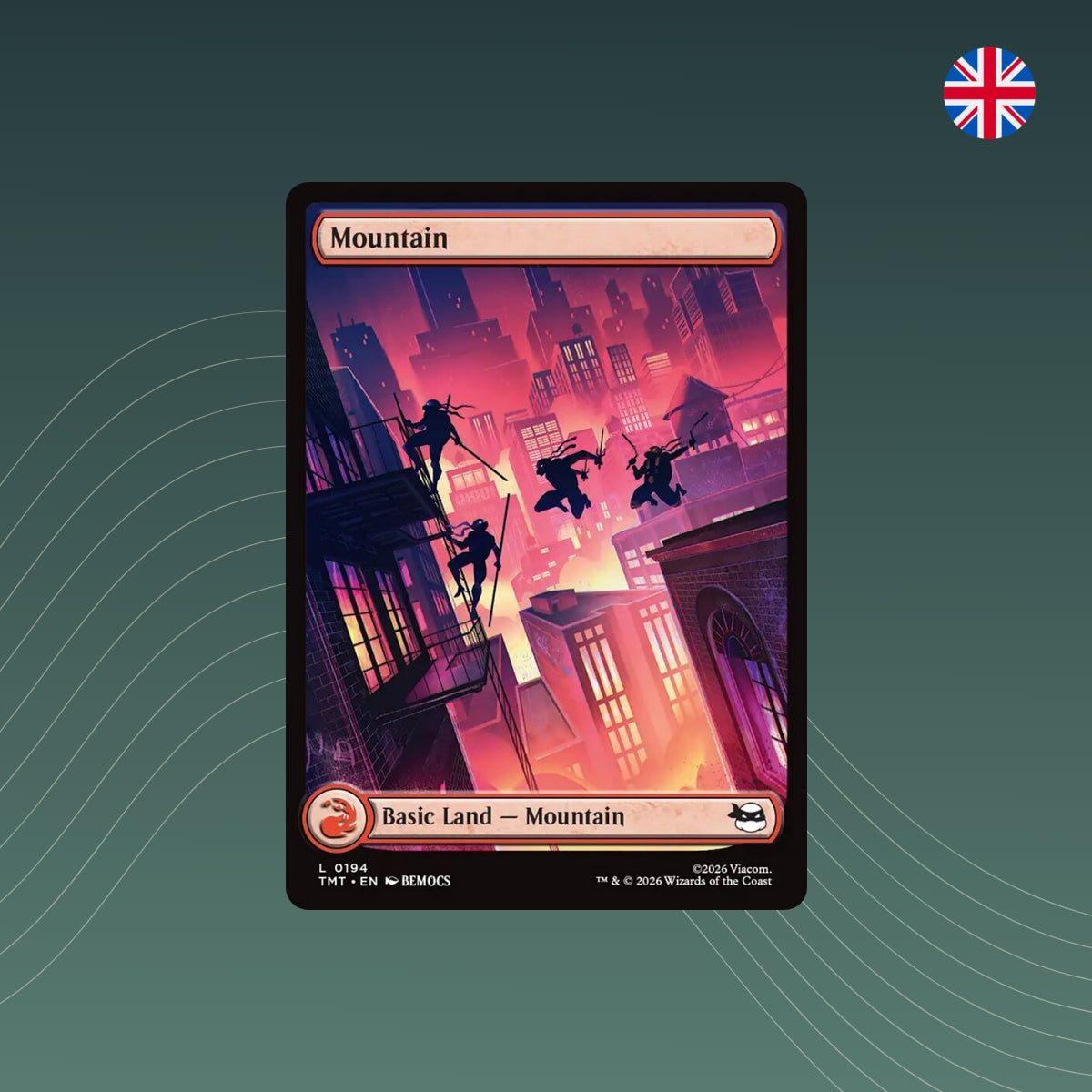 MTG - Mountain - #0194 - Teenage Mutant Ninja Turtles - Showcase - Englisch