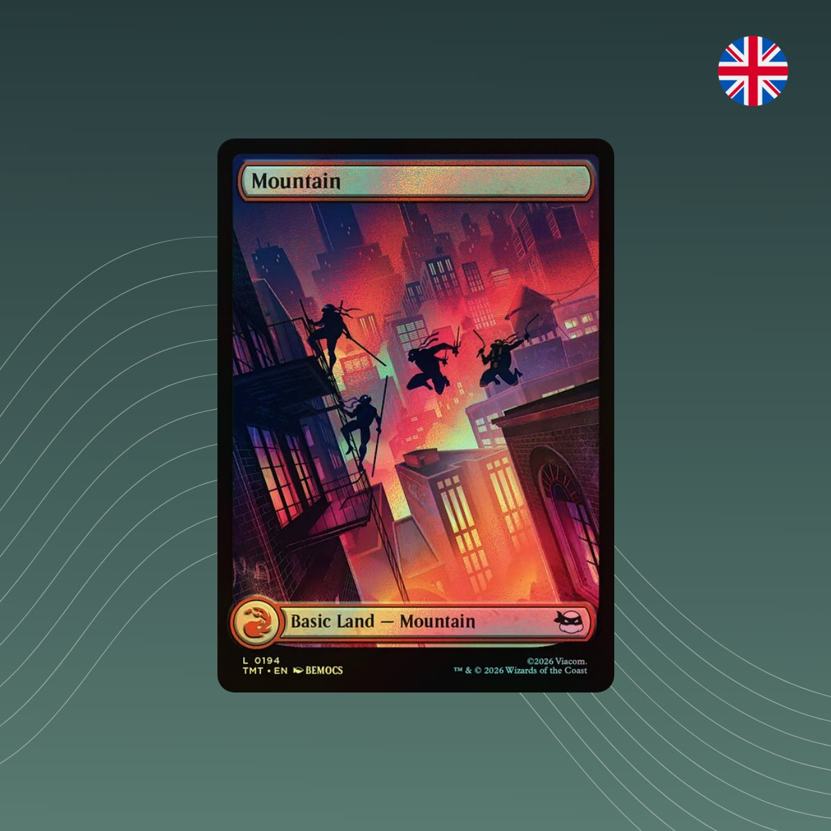 MTG - Mountain - #0194 - Teenage Mutant Ninja Turtles - Showcase - Foil - Englisch
