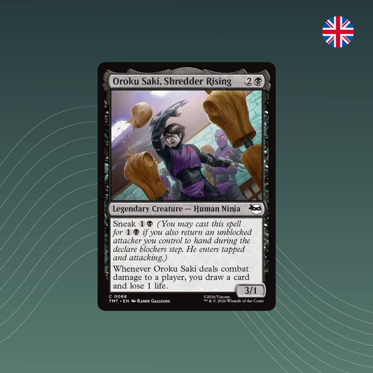 MTG - Oroku Saki, Shredder Rising - #0068 - Teenage Mutant Ninja Turtles - Englisch