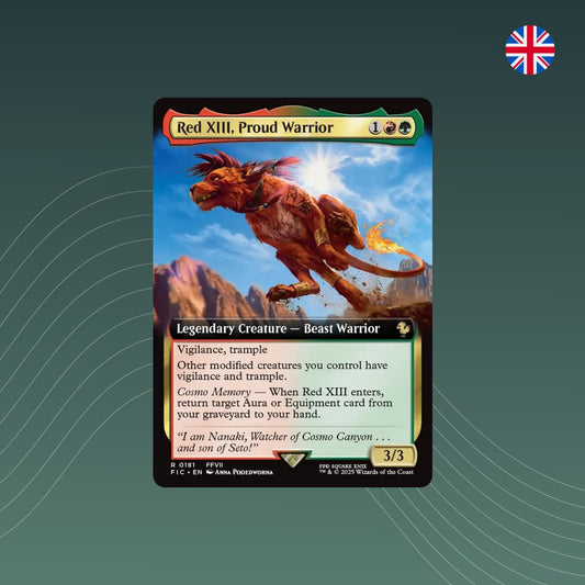 MTG - Red XIII, Proud Warrior - Final Fantasy - Extended Art - English